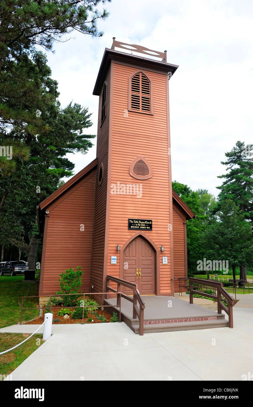 Das Kirchlein Brown im Vale Valley Nashua Iowa eine berühmte Touristenattraktion Stockfoto