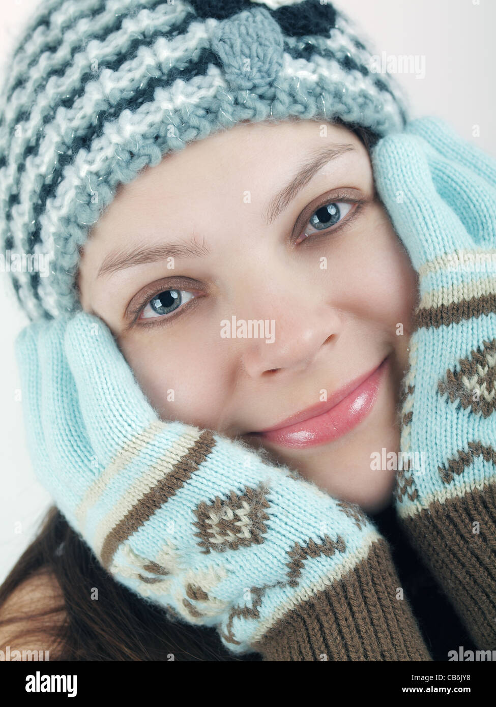 Winter-Frau Stockfoto