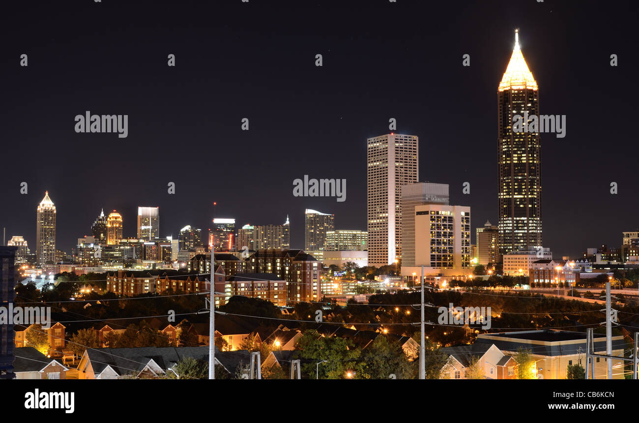 Nightscape Midtown Atlanta, Georgia, USA. Stockfoto