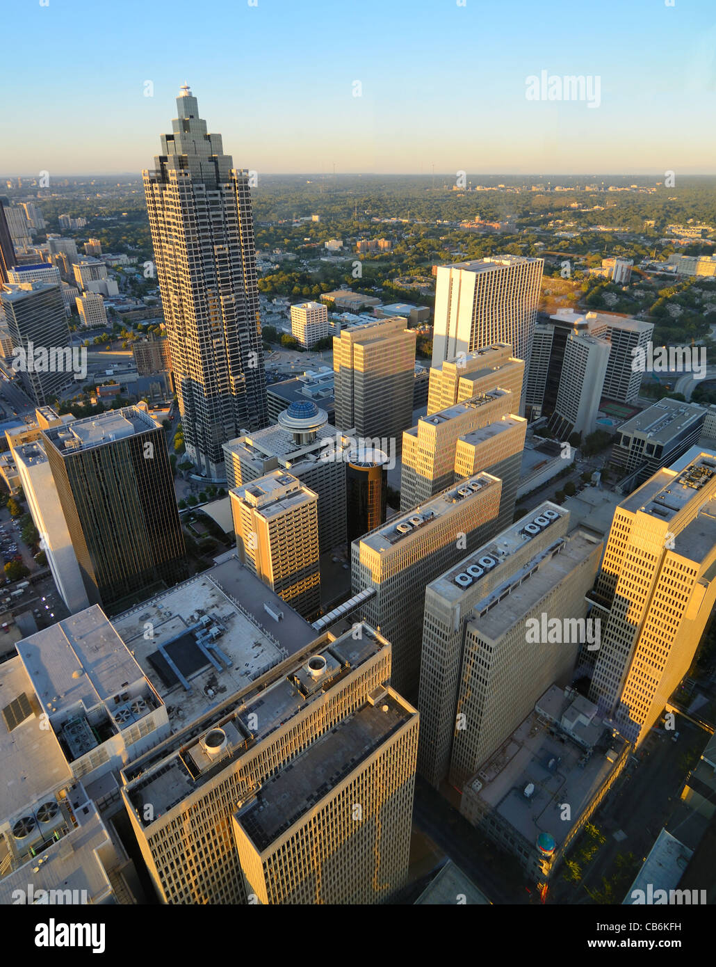 Aerial Skyline der Innenstadt von Atlanta, Georgia, USA Stockfoto