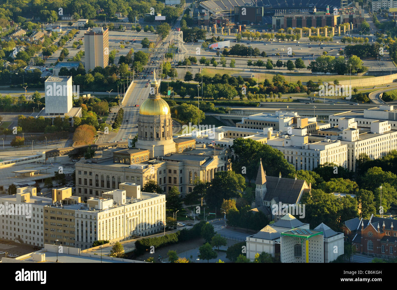 Aerial Skyline der Innenstadt von Atlanta, Georgia, USA Stockfoto