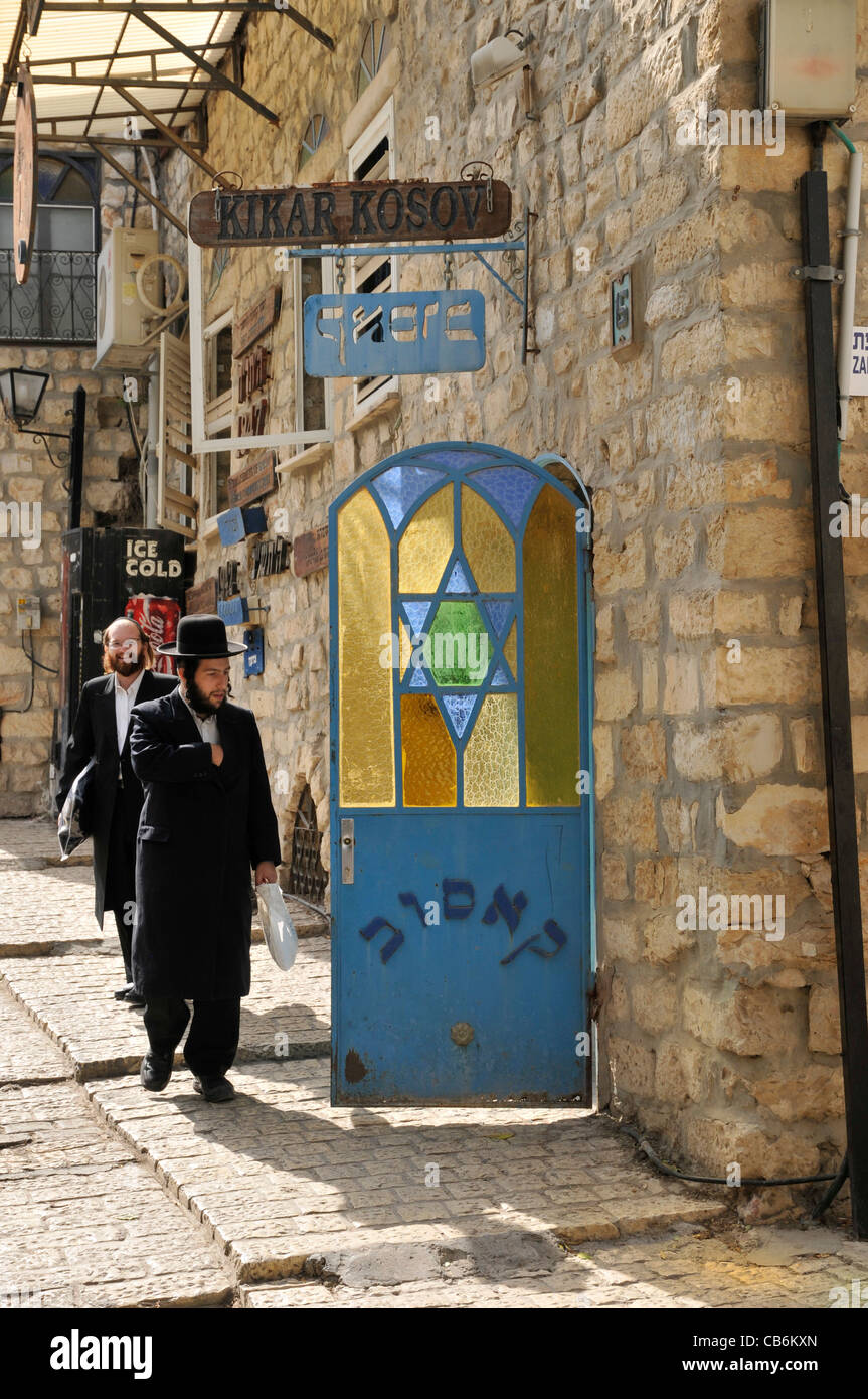 Straße der alten Safed, Tzfat, Galiläa, Israel, Asien, Naher Osten Stockfoto