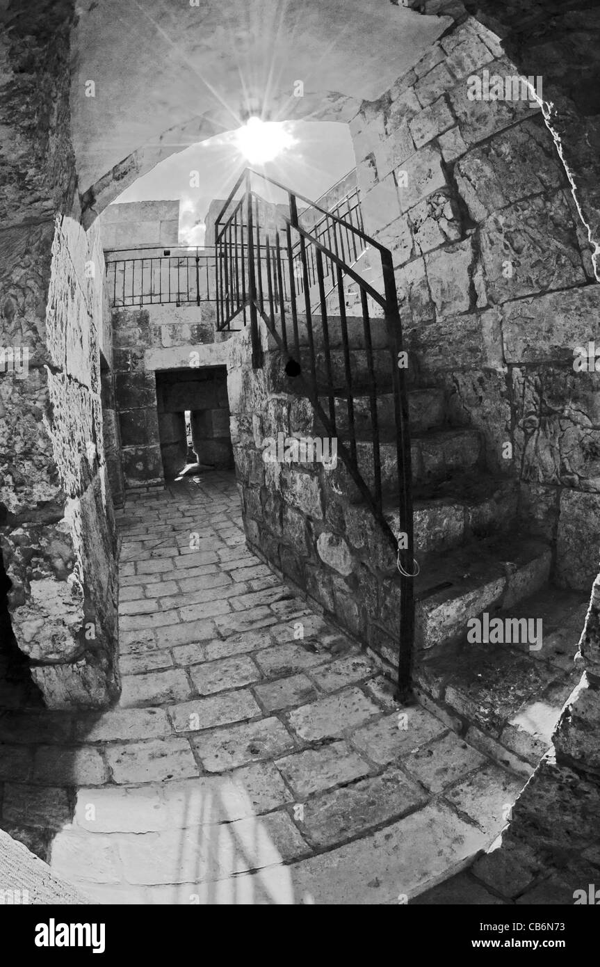 Die Zimmer Inside Of King David City, Jerusalem, Hauptstadt von Israel, Asien, Naher Osten Stockfoto