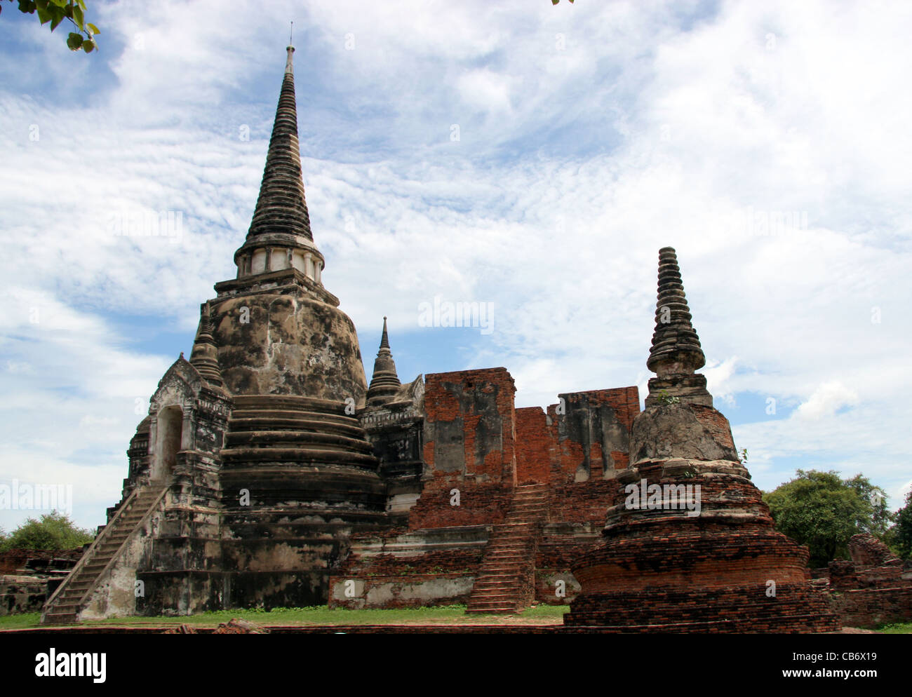 Stupas in Ayutthaya historischen Park, Thailand Stockfoto