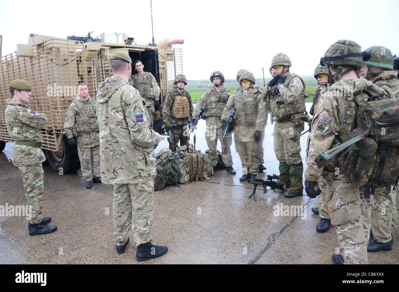 Mastiff ist eine schwer gepanzerte, 6 x 6-Rad-Antrieb Patrouillenfahrzeug der acht Personen, plus zwei Mannschaft trägt. Es ist derzeit auf Stockfoto