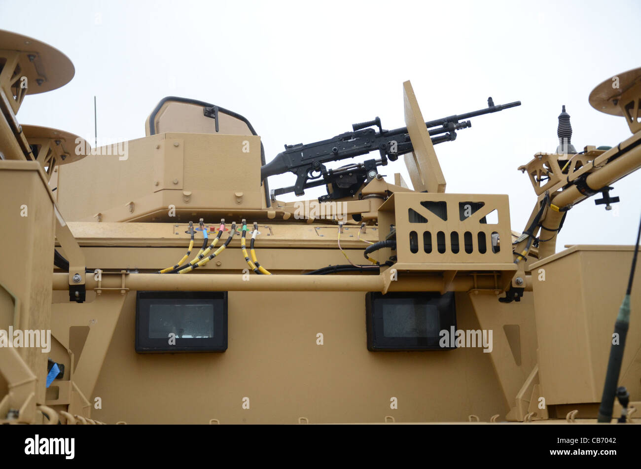 Mastiff ist ein schwer gepanzerte, 6 x 6-Rad-Antrieb Patrouillenfahrzeug der acht Personen, plus zwei Besatzungsmitgliedern trägt. Es ist derzeit auf i Stockfoto