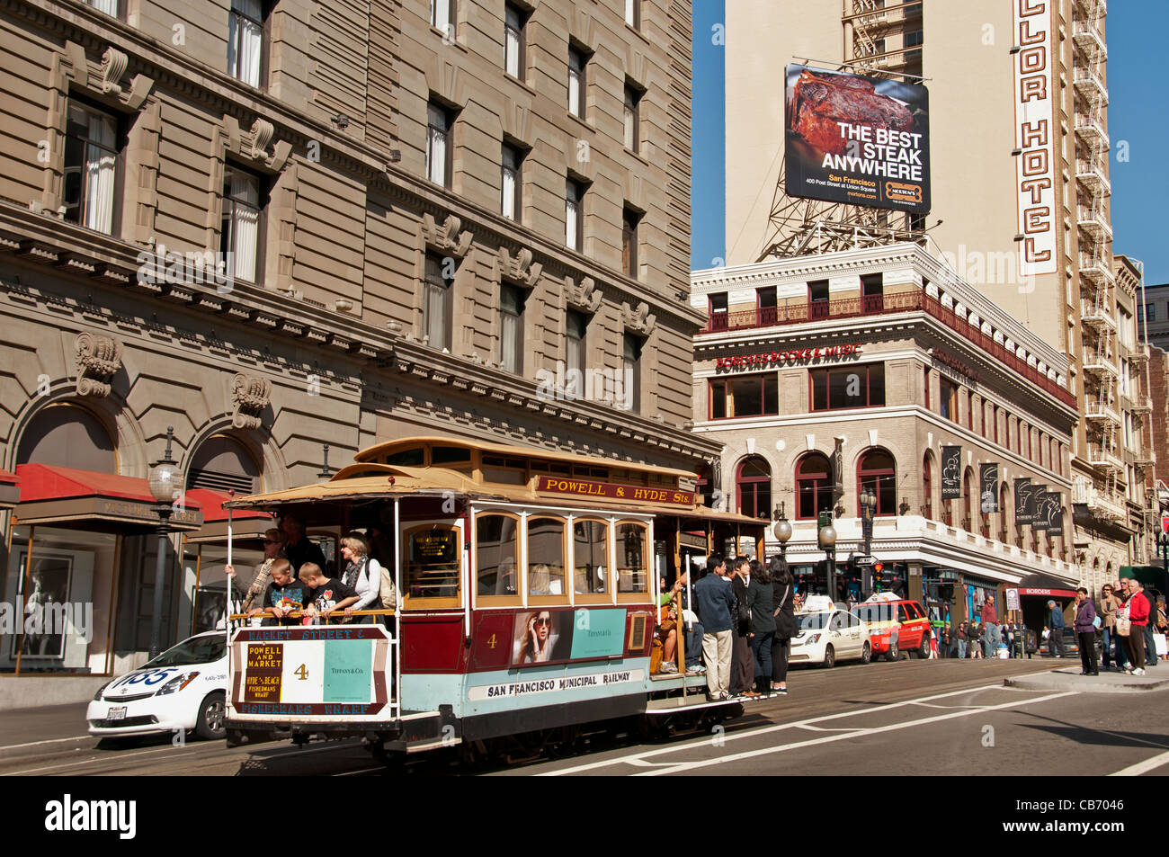 Seilbahnen Municipal Railway San Francisco, Kalifornien, Vereinigte Staaten von Amerika Stockfoto