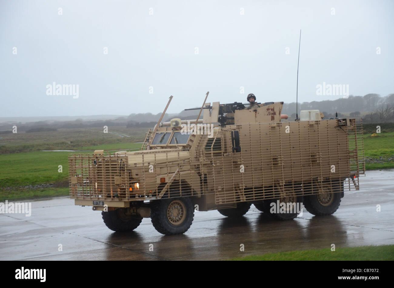 Mastiff ist eine schwer gepanzerte, 6 x 6-Rad-Antrieb Patrouillenfahrzeug der acht Personen, plus zwei Mannschaft trägt. Es ist derzeit auf Stockfoto