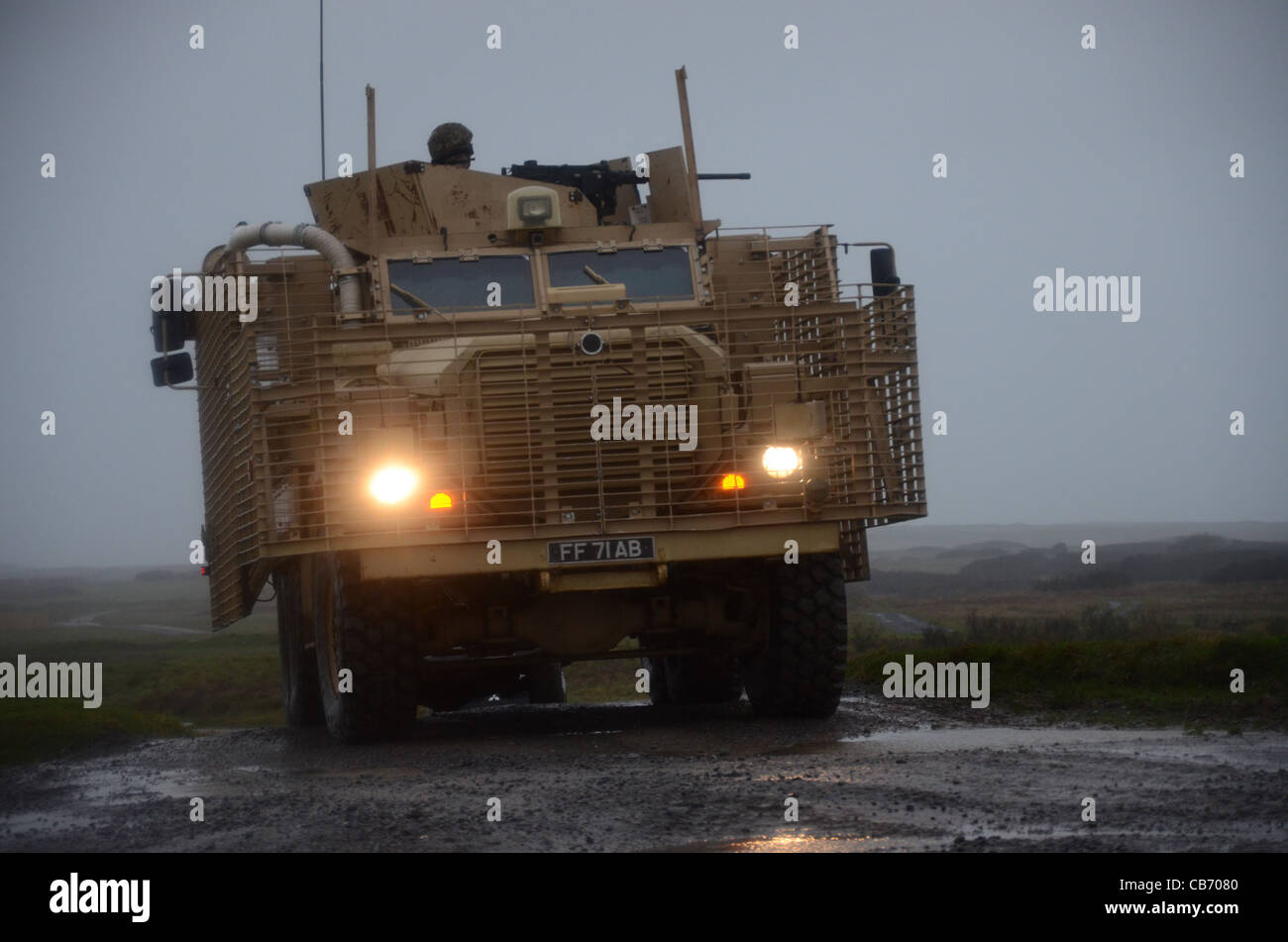 Mastiff ist eine schwer gepanzerte, 6 x 6-Rad-Antrieb Patrouillenfahrzeug der acht Personen, plus zwei Mannschaft trägt. Es ist derzeit auf Stockfoto