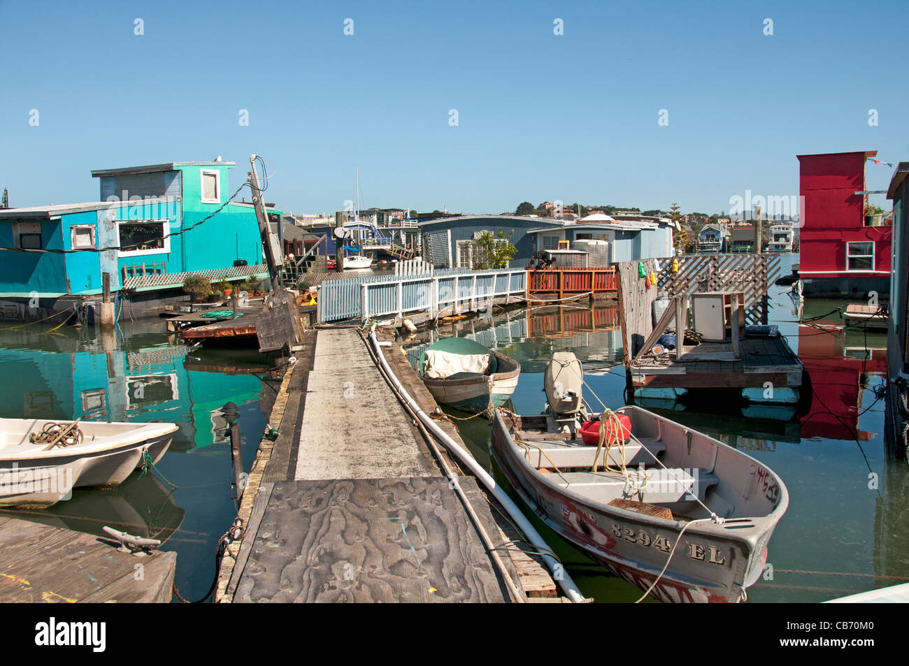 Die Sausalito Hausboot Gemeinde San Francisco Bay California Vereinigte Staaten von Amerika Stockfoto