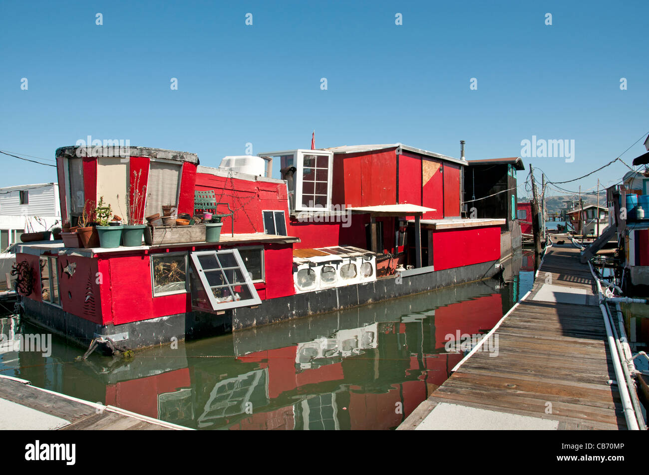 Die Sausalito Hausboot Gemeinde San Francisco Bay California Vereinigte Staaten von Amerika Stockfoto