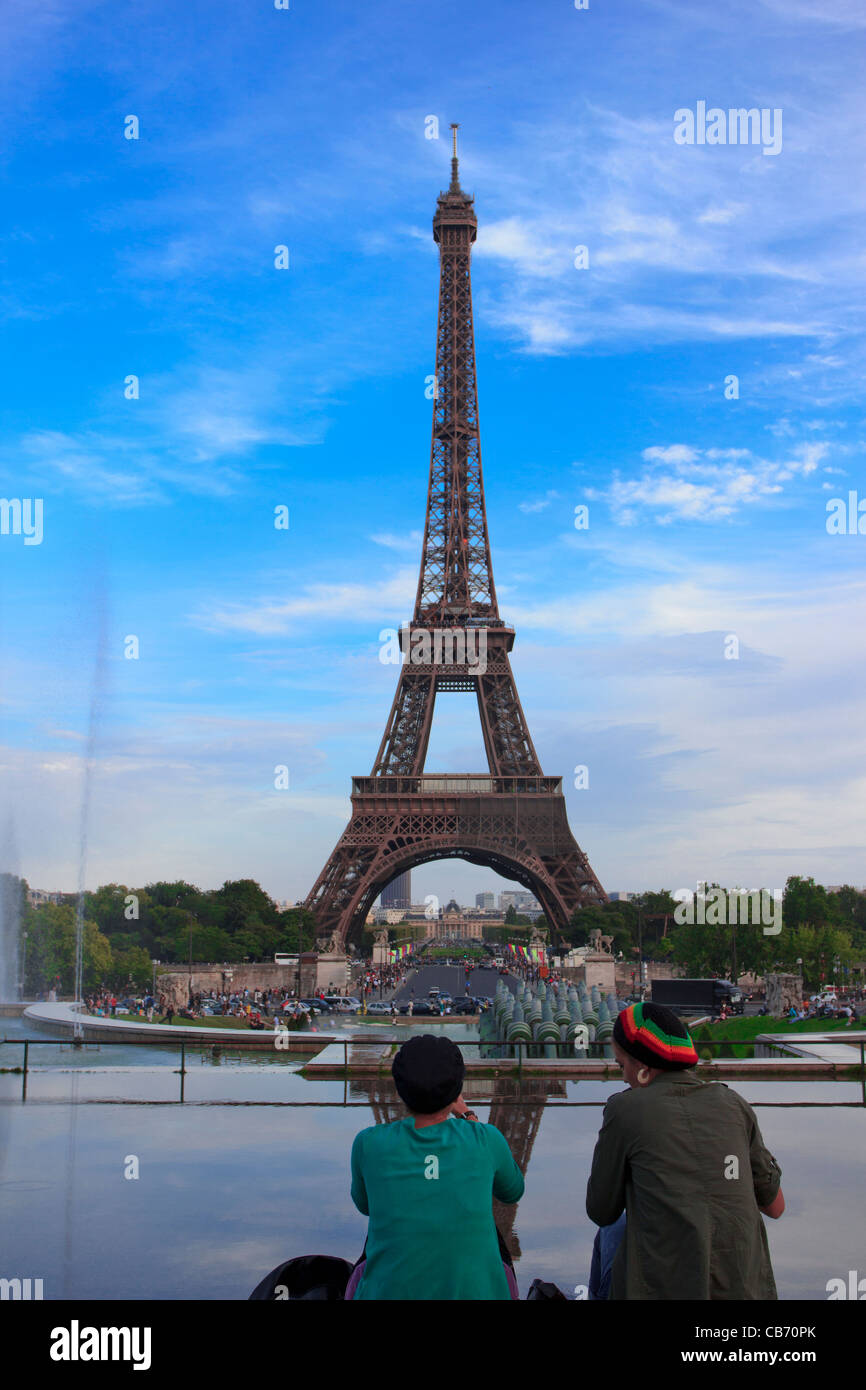 Aufgenommen am Trocadero in Paris Eiffelturm Stockfoto