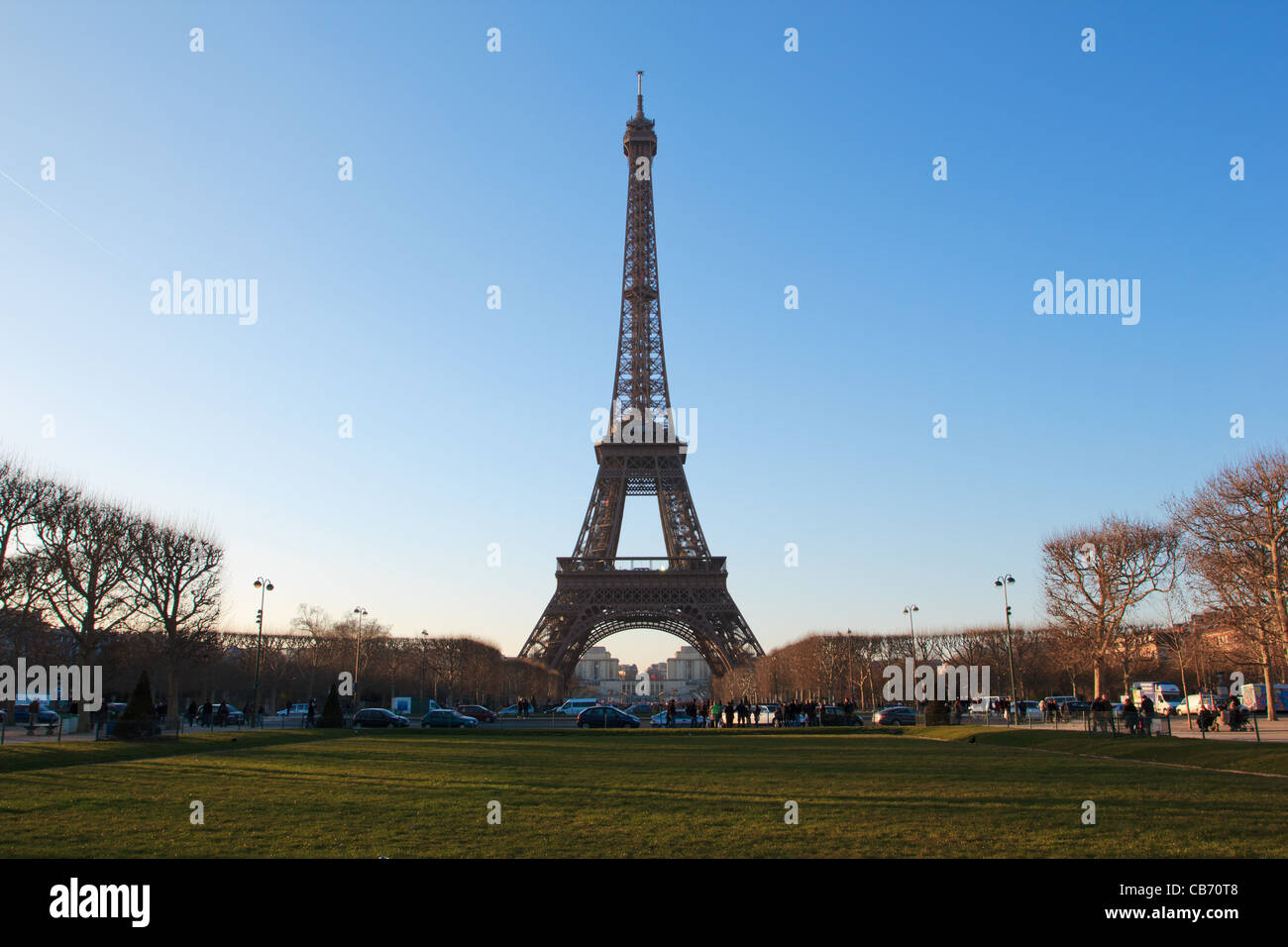 Eiffelturm in Paris Frankreich betrachtet Form Trocadero Stockfoto