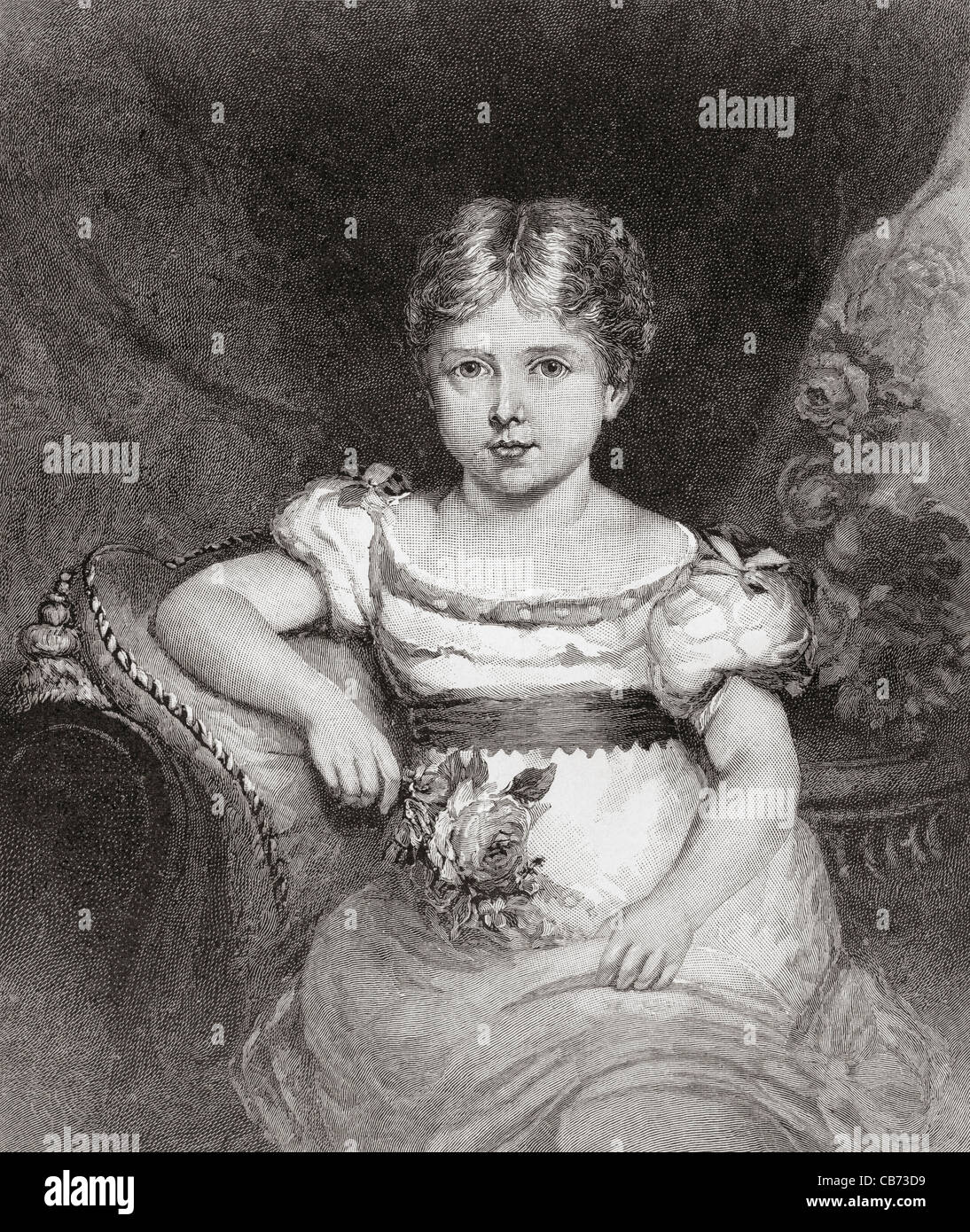 Königin Victoria, im Alter von 6, 1819-1901. Königin von Großbritannien und Irland sowie Kaiserin von Indien. Stockfoto