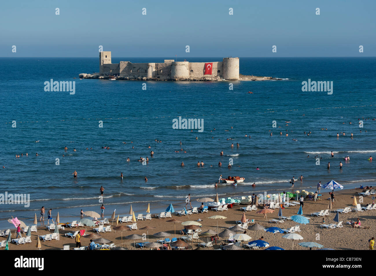 Kiz Kalesi Burg Erdemli Mersin Türkei Stockfoto