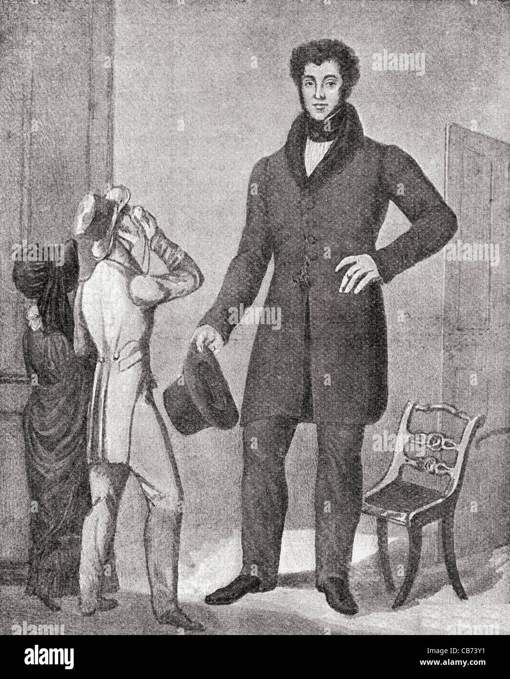 Louis Frenz, geboren 1801 -?. Französische Riese. Stockfoto