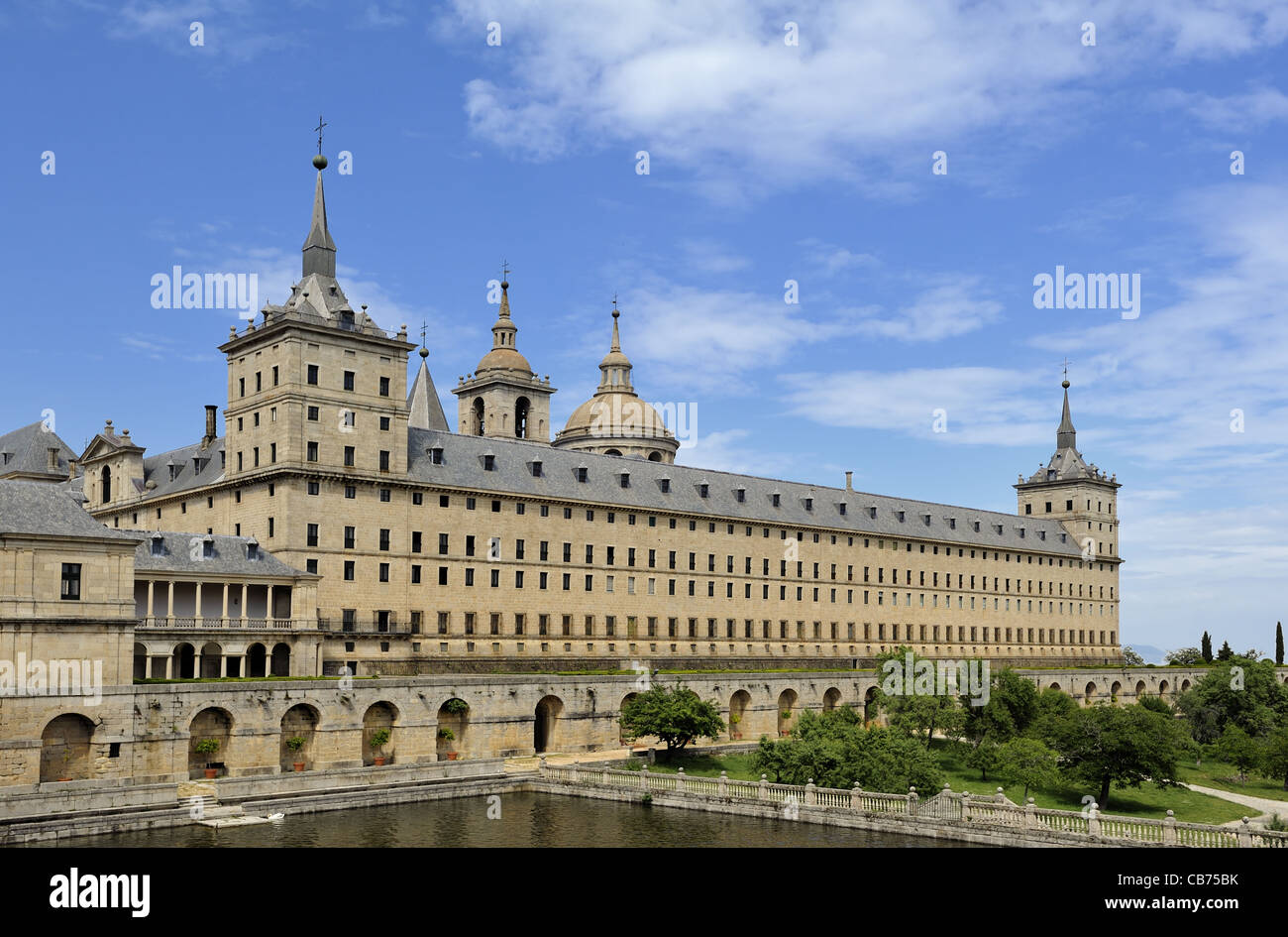 Kloster und königliche Residenz San Lorenzo de El Escorial (Spanien) Stockfoto