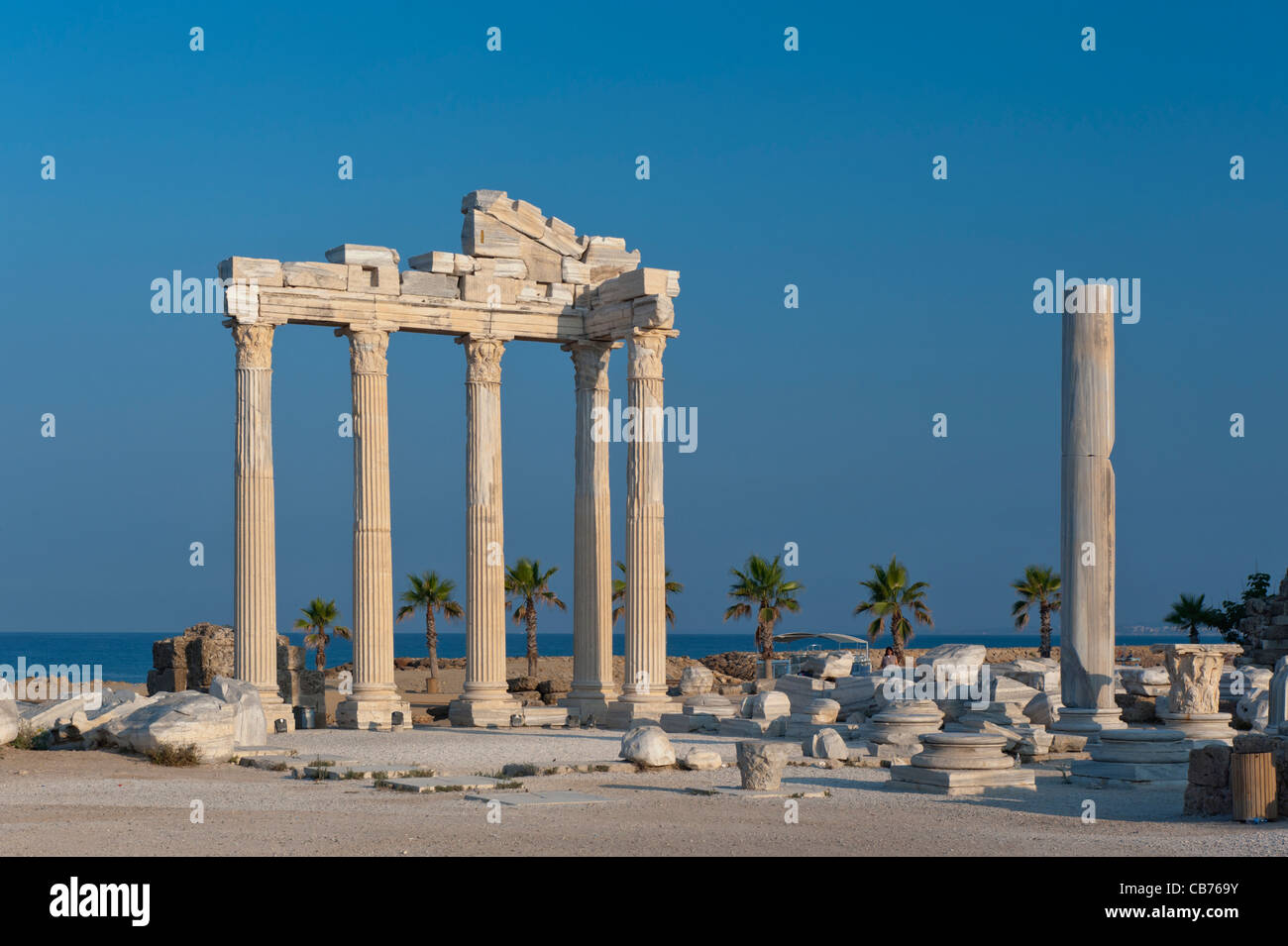 Apollon Tempel Side Antalya Türkei Stockfoto