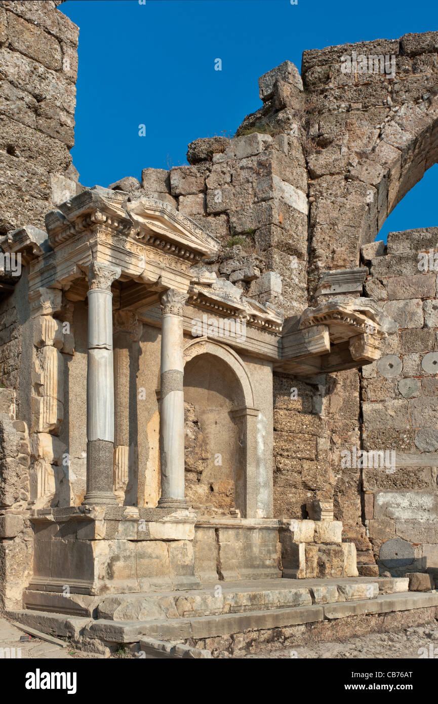 Side antike Stadt Antalya Türkei Stockfoto