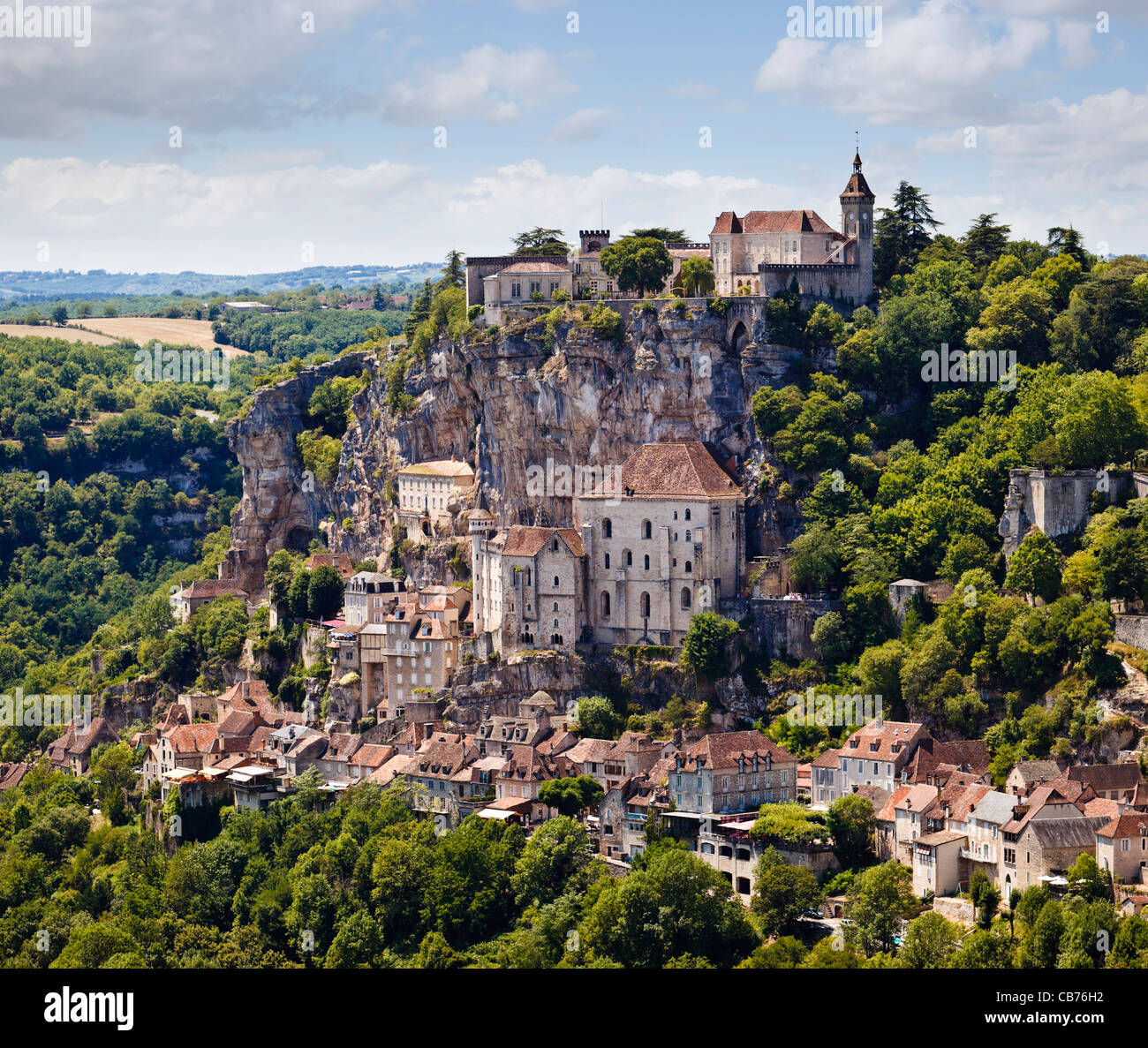 Rocamadour in der Menge Region, Frankreich, Europa Stockfoto