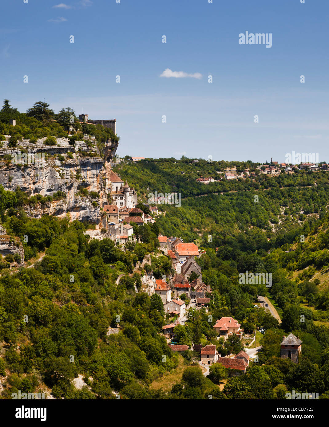 Cliff top Stadt Rocamadour in der Menge-Region im Süden Frankreichs Stockfoto