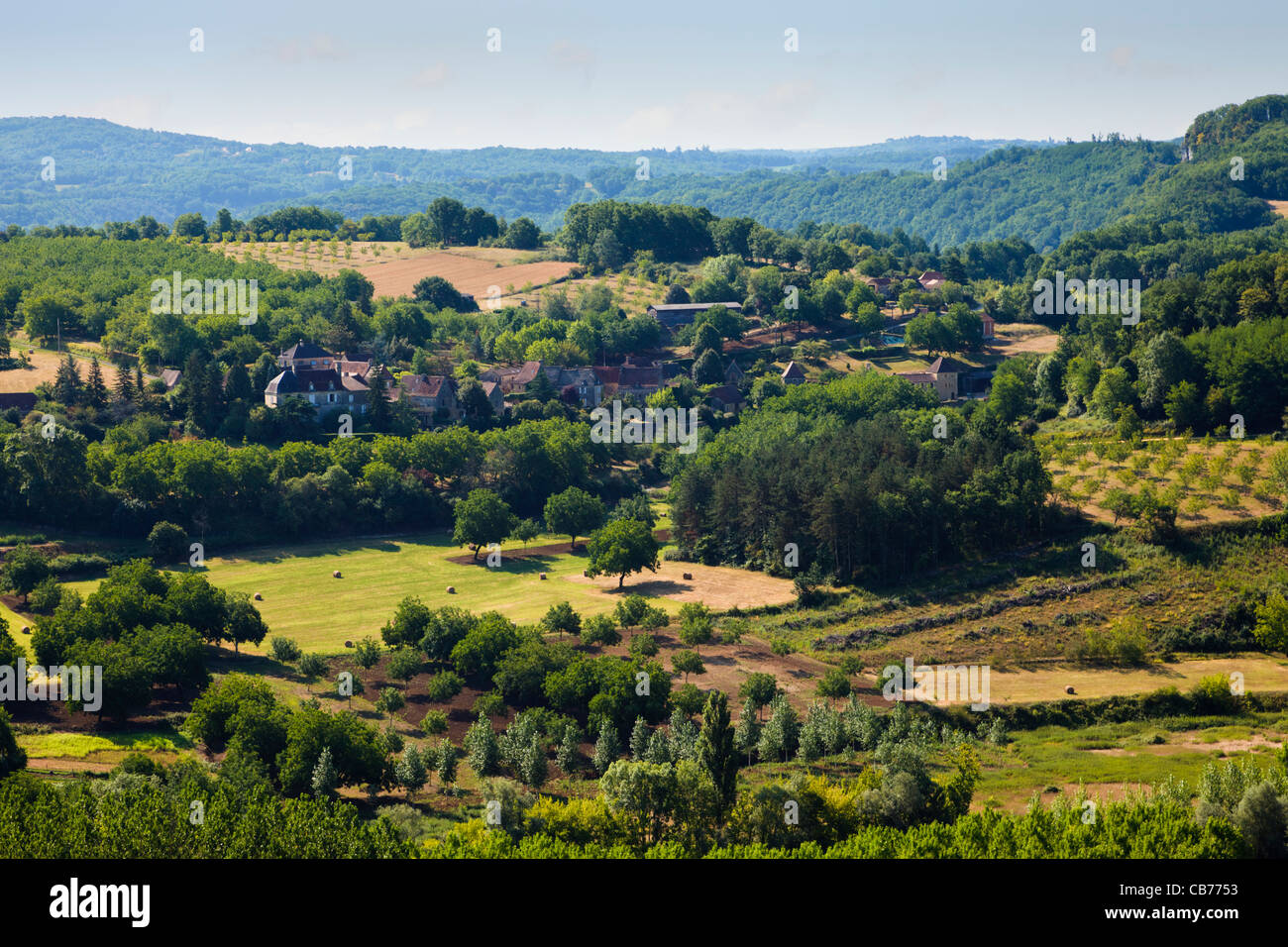 Französische Landschaft Landschaft, Dordogne, Frankreich, Europa Stockfoto