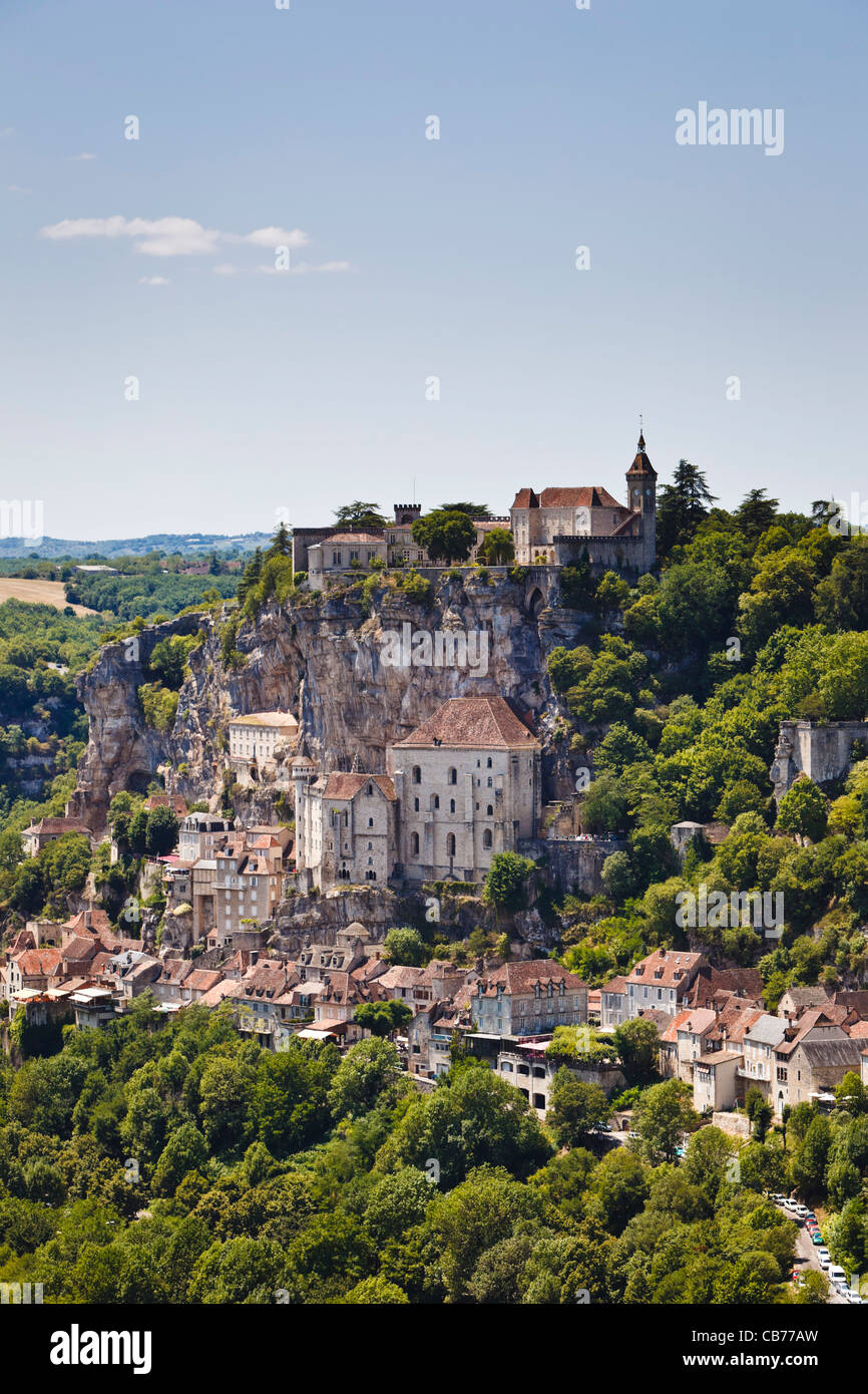 Rocamadour - berühmten französischen Cliff Top Stadt in vielen Region, Frankreich, Europa Stockfoto
