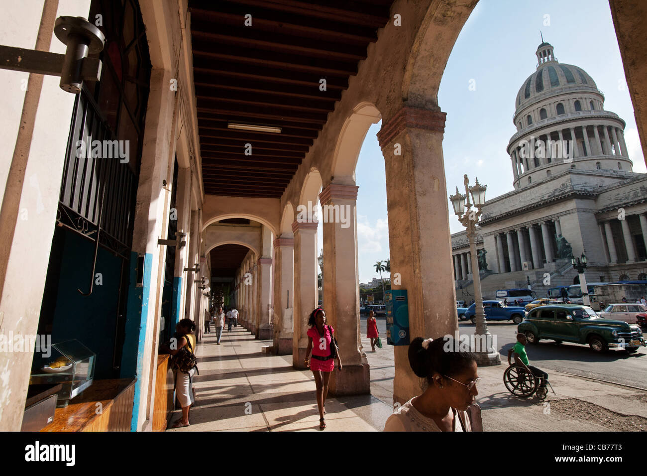 "Recova" vor dem Capitolio. Havanna (La Habana), Kuba Stockfoto