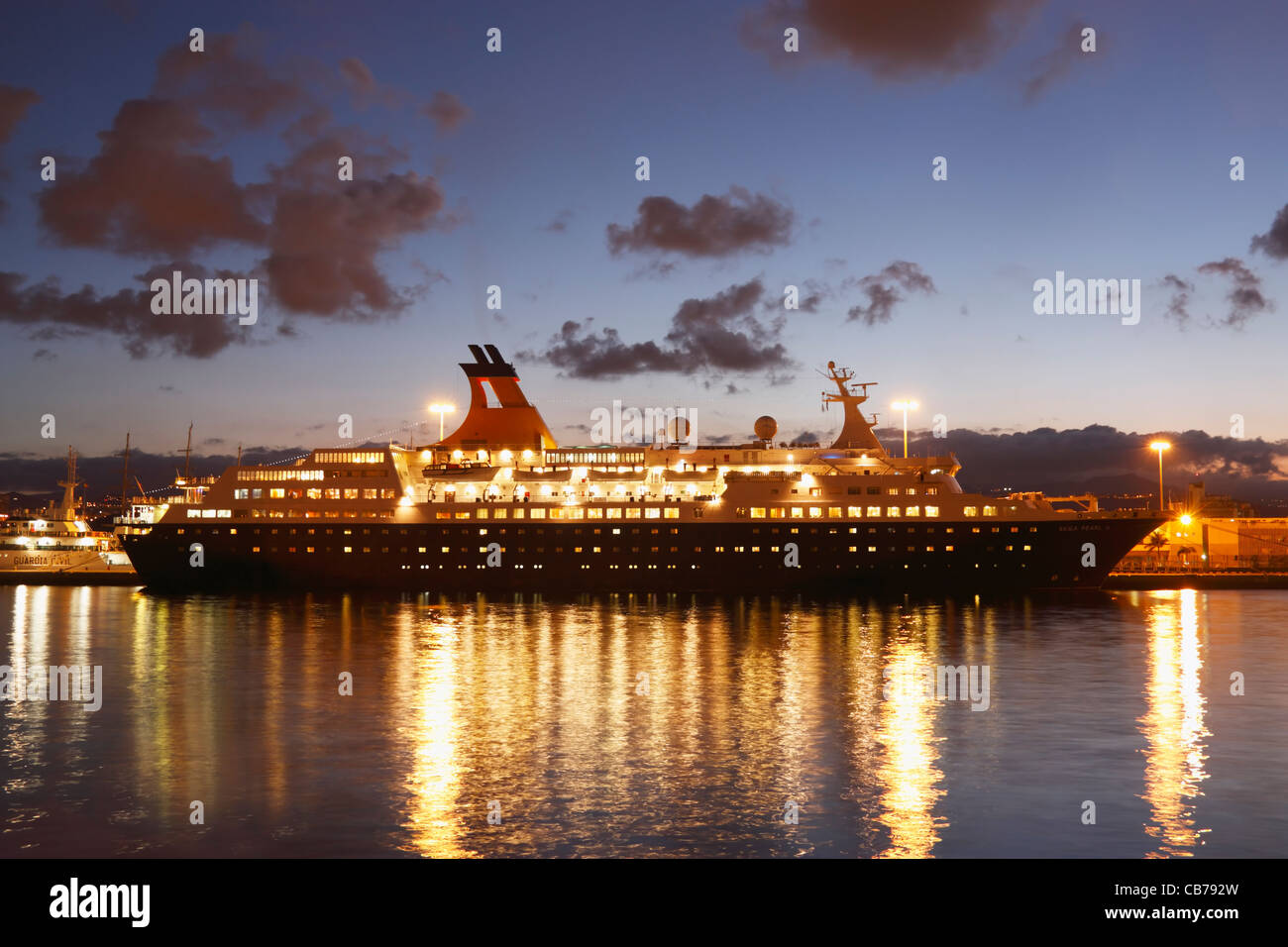 Saga Pearl 11 Kreuzfahrtschiff in Las Palmas, Gran Canaria, Kanarische Inseln, Spanien Stockfoto