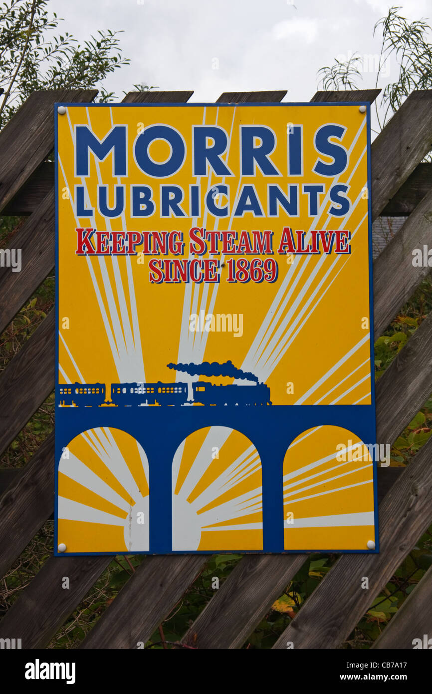 Morris Lubricants Emailleschild Stockfoto