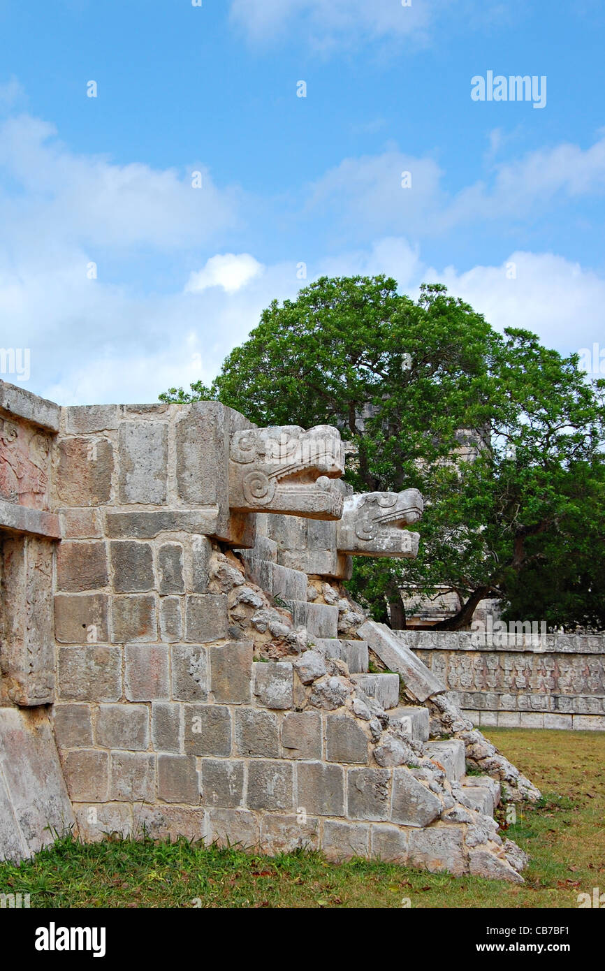 Jaguar-Plattform, Chichen Itza, Mexiko Stockfoto