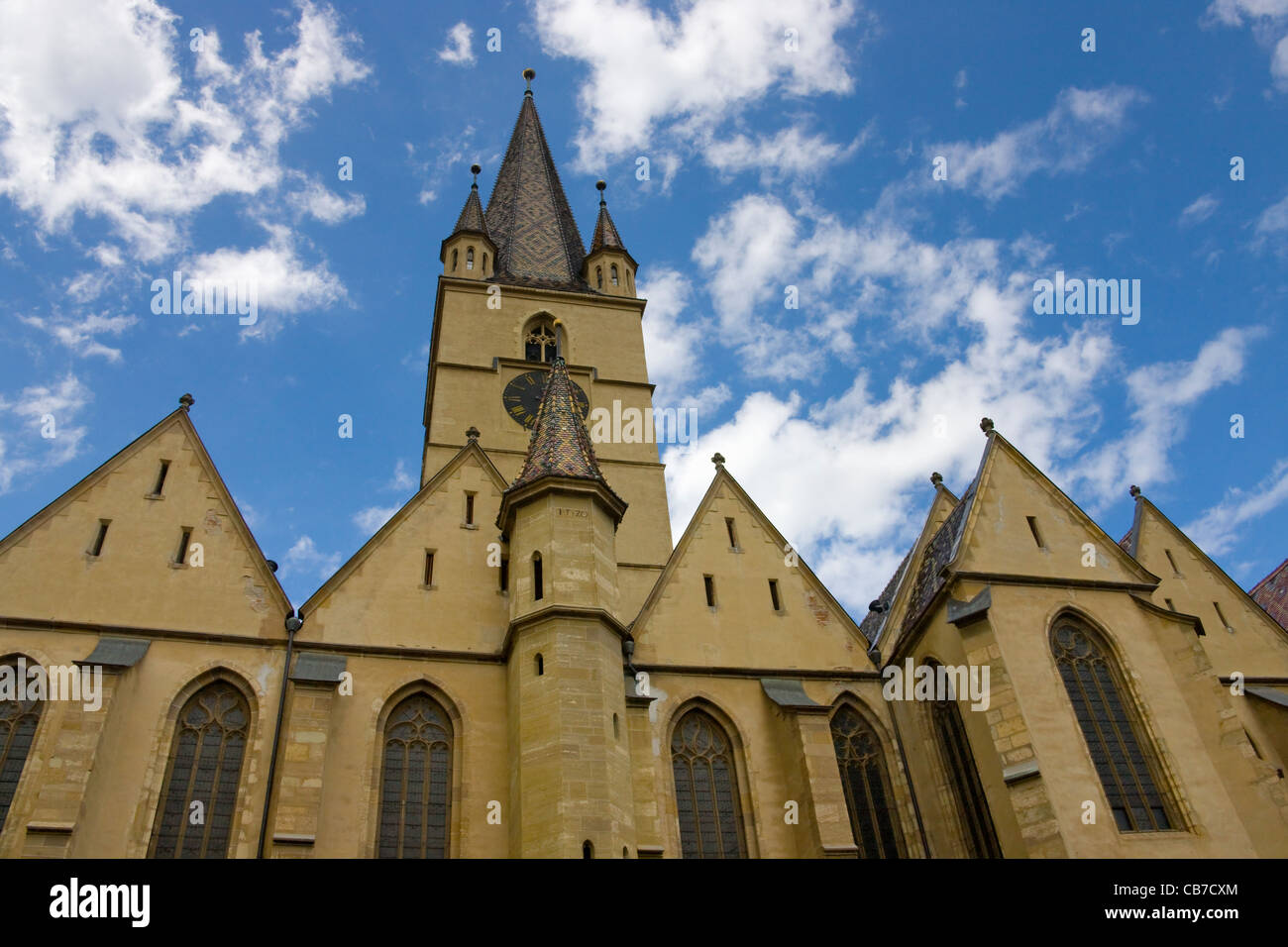 Evangelische Kirche von Sibiu, Rumänien Stockfoto