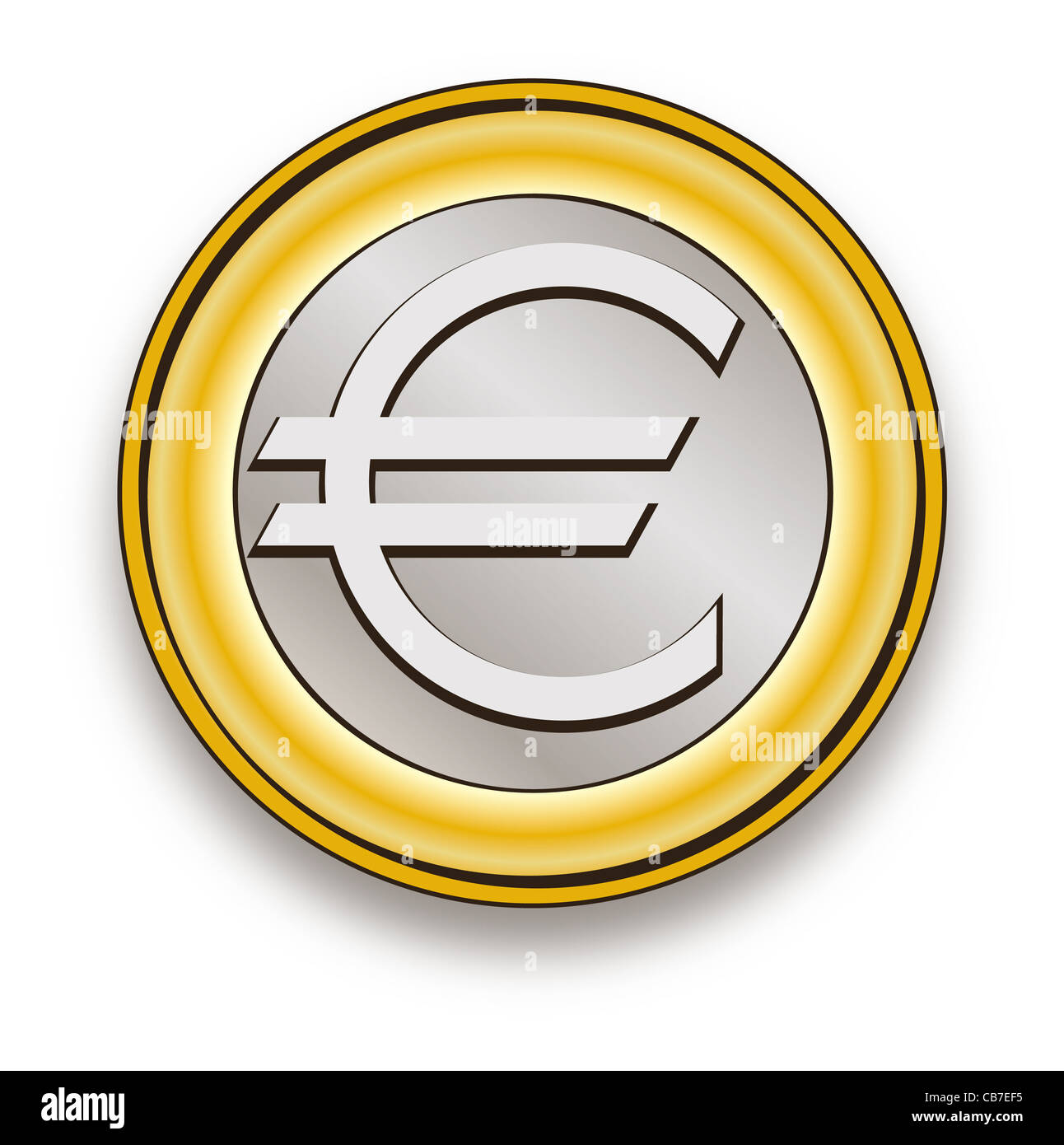 Euro Symbol Münze Vektor Stockfoto, Bild: 41347017 - Alamy