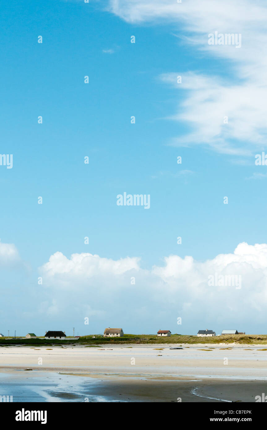 Häuser auf der Insel South Uist in den äußeren Hebriden, Schottland Stockfoto