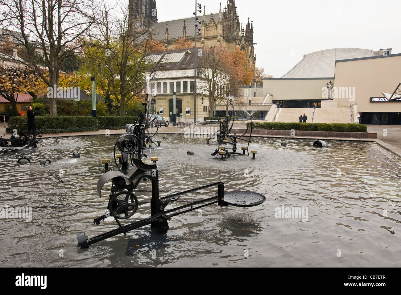 Künstlerische Arbeiten von Jean Tinguely, Basel, Schweiz Stockfoto