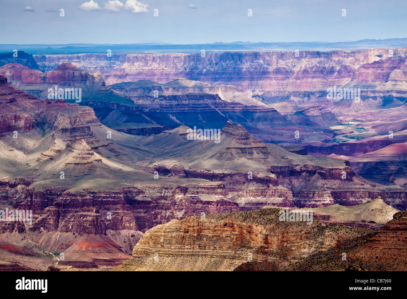 Grand Canyon Nationalpark in Arizona, an bewölkten Tag im August. Stockfoto