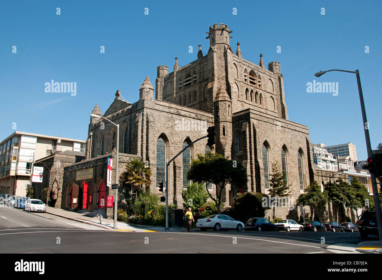 TRINITY EPISCOPAL Kirche 1849 älteste Kirche Pazifikküste. zweite älteste Gemeinde San Francisco Kalifornien Vereinigte Staaten Stockfoto