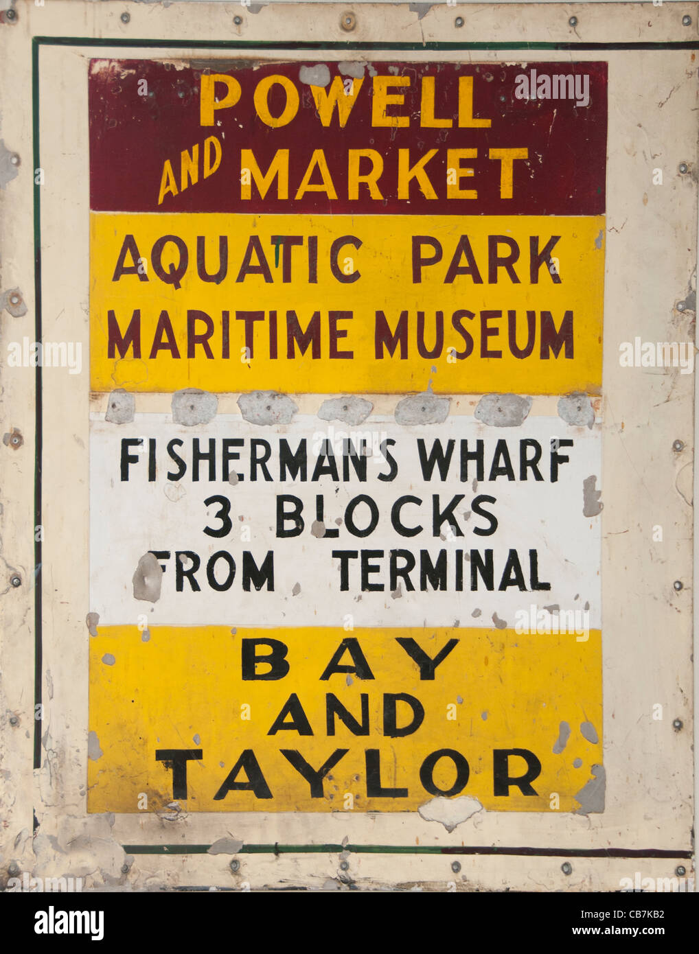 San Francisco Cable Car Museum California Powell und Markt-Zeichen Stockfoto