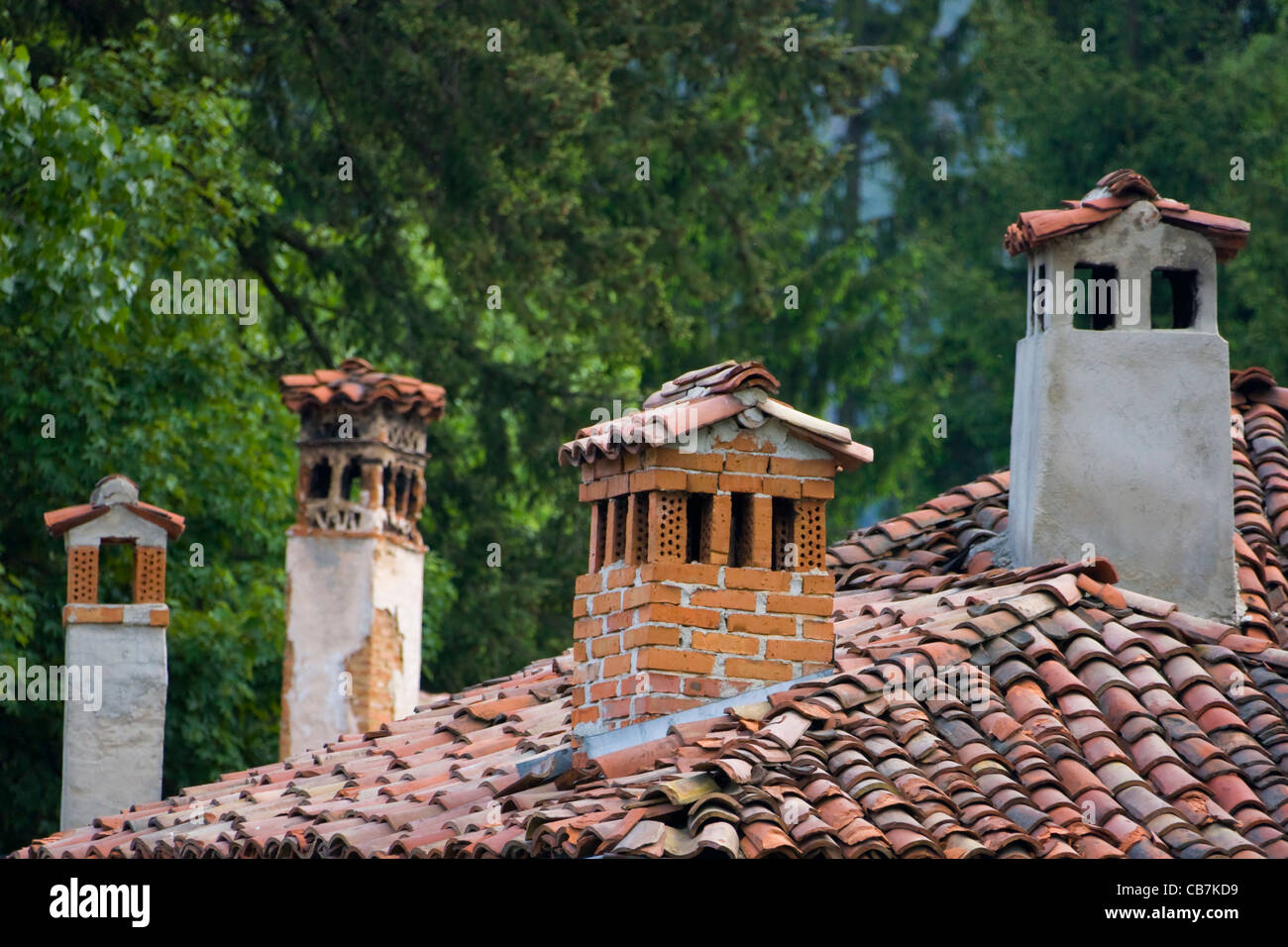 Traditionelles Haus, Koprivshtitsa, Provinz, Bulgarien Stockfoto