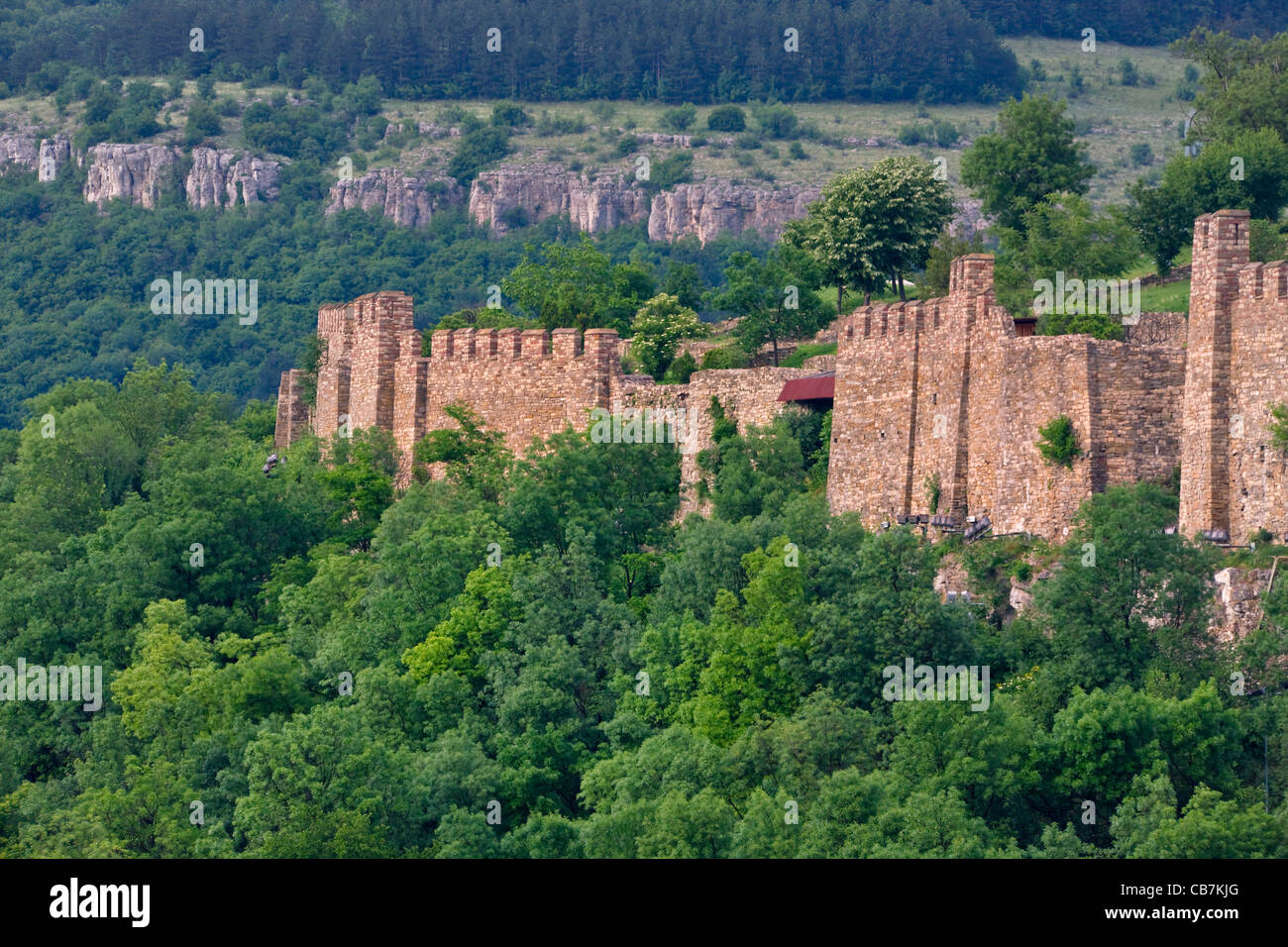 Die mittelalterliche Festung Zarewez, Veliko Tarnovo, Bulgarien Stockfoto