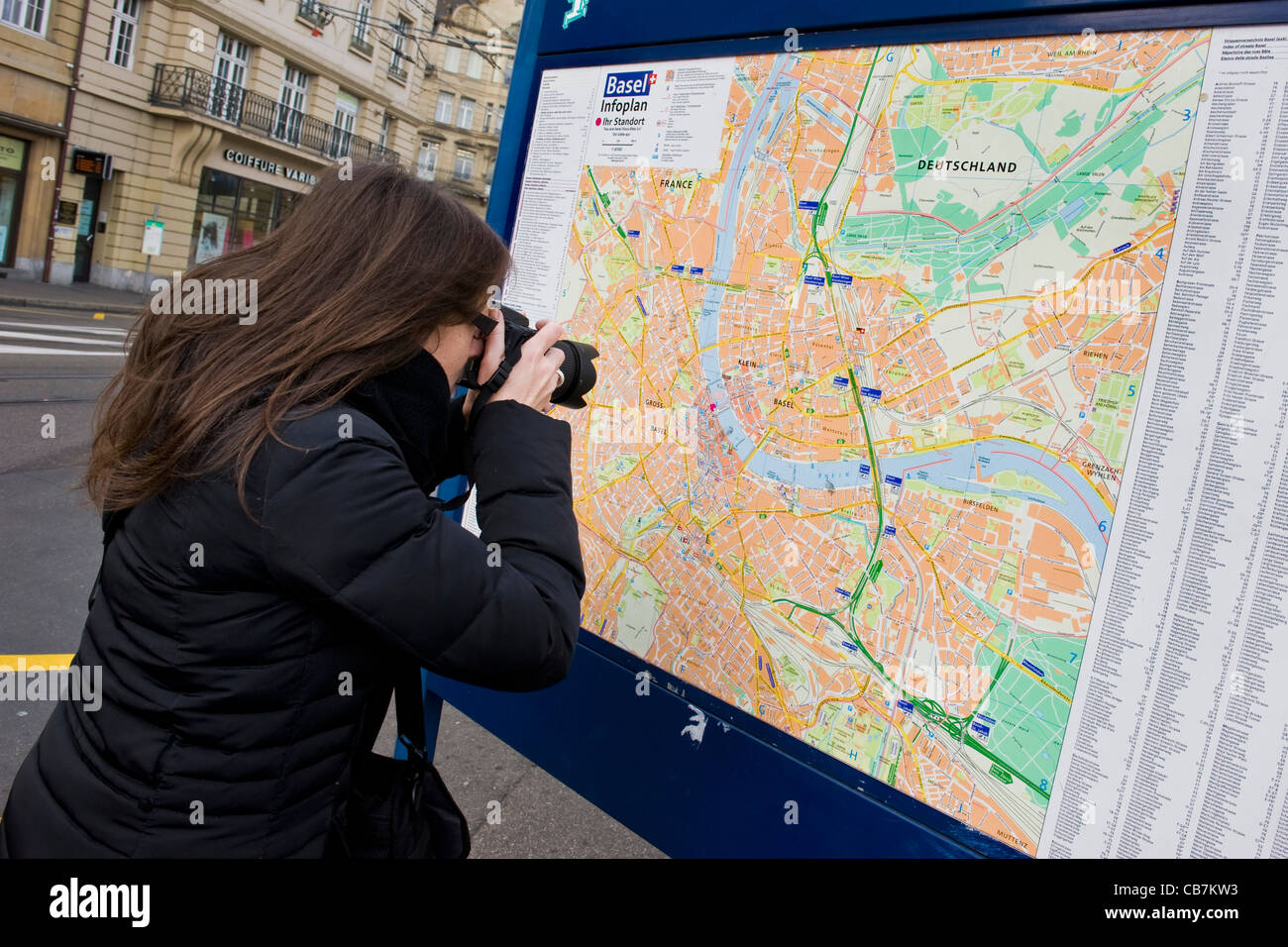 Fotograf, Basel, Schweiz Stockfoto
