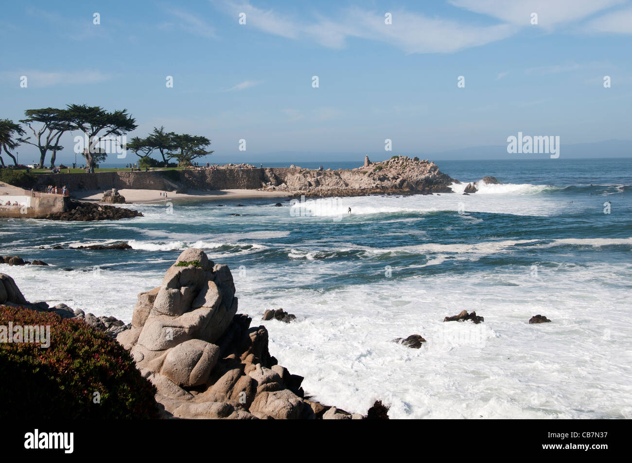 Carmel Meer Strand Felsen Wellen Big Sur, Kalifornien Vereinigte Staaten Stockfoto