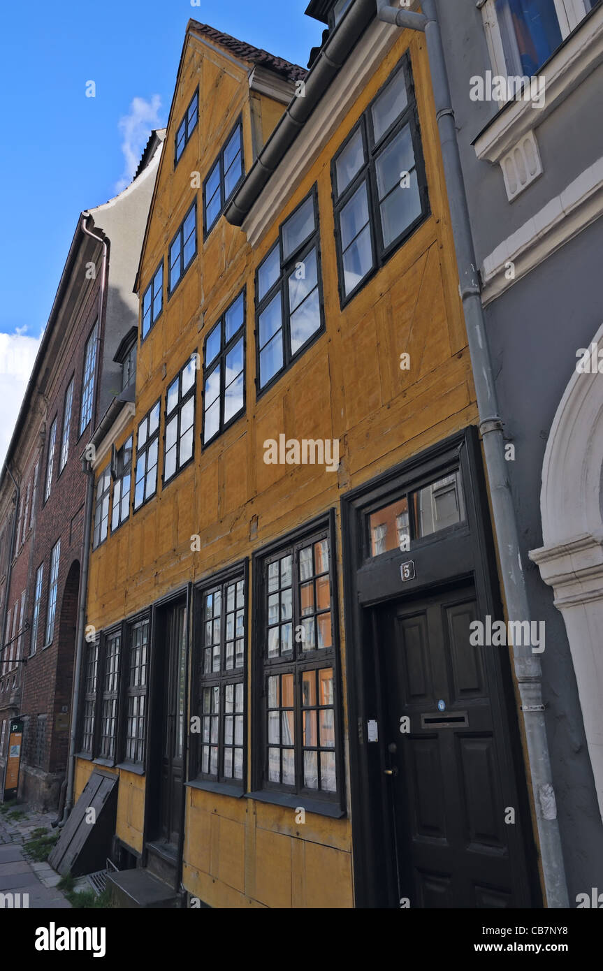 Historisches Gebäude in New York Kongensgade Street, Copenhagen Stockfoto