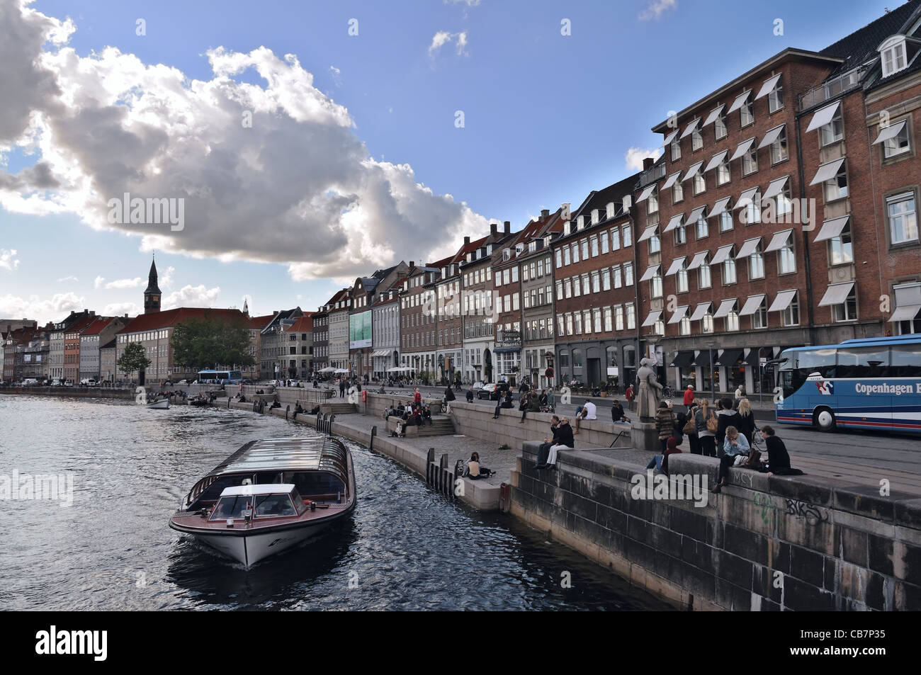 Kopenhagen: Gammel Strand Street und Böschung Stockfoto