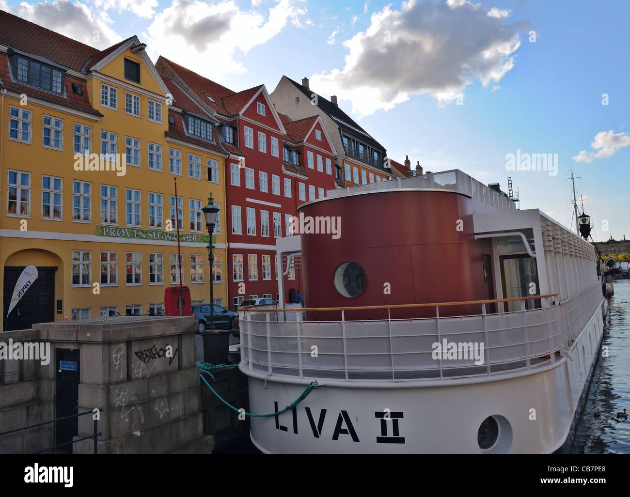 : Kopenhagen Nyhavn, Hovedstaden, Stockfoto