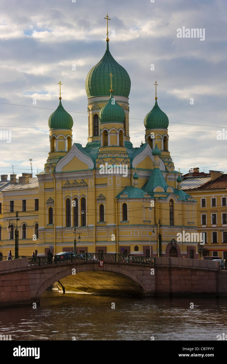 Die Kirche von St.Isidor Yurievsky und Nikolai Inneres, Sankt Petersburg, Russland Stockfoto