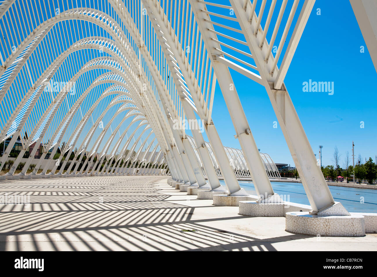 Santiago Calatrava-Architektur-Meisterwerke von OAKA Sportzentrum im Norden Athens, Griechenland Stockfoto