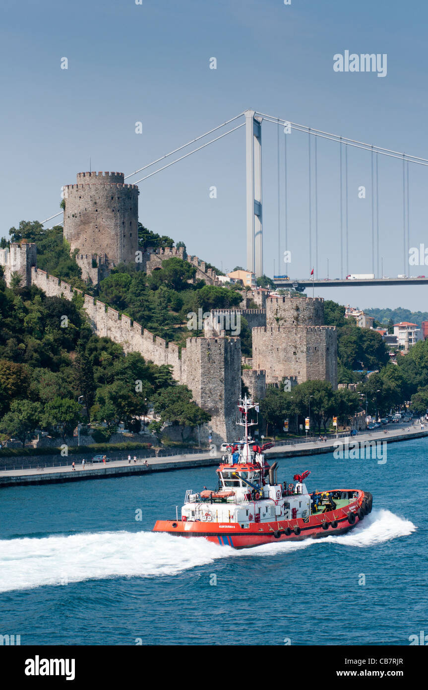 Rumeli Festung am Bosporus, Istanbul-Türkei. 2011. Stockfoto
