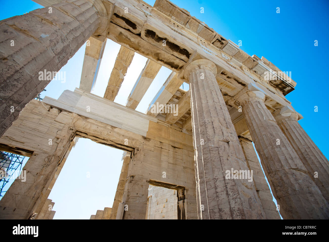 Reisebilder über Griechenland - Antike klassisches Griechenland-Architektur Stockfoto