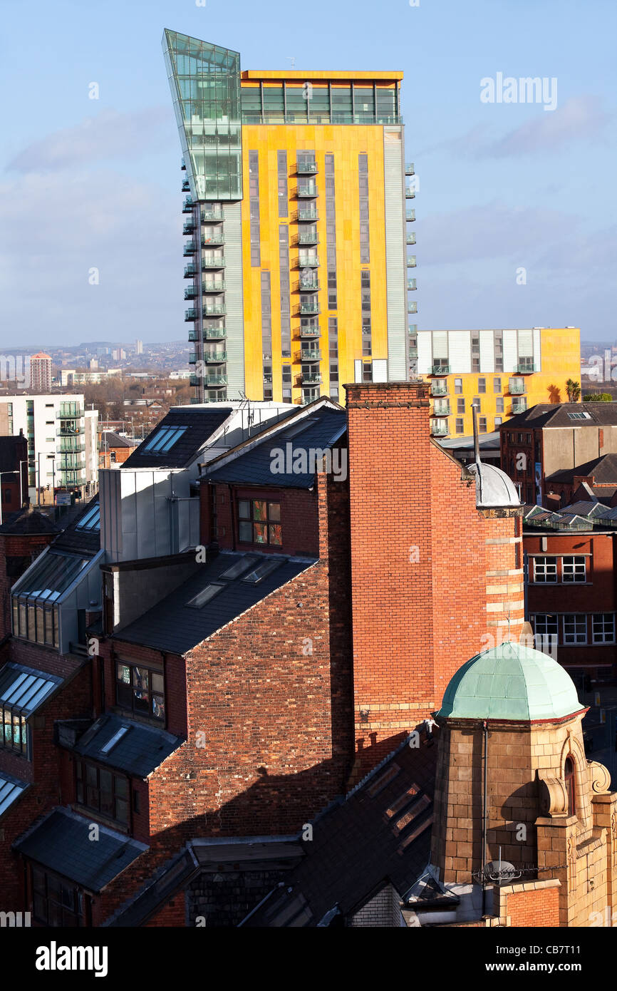 Die Dachlinie oder Skyline von Manchester   Kran Wharf Ort oder Skyline zentralen, nördlichen Viertel, Manchester, UK Stockfoto